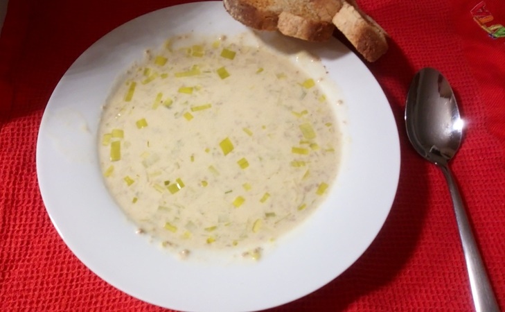 Käse-Lauch-Suppe