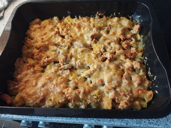 Kartoffel-Kohlrabi-Auflauf mit Hähnchenbrustfilet